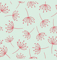 floral seamless background blue red vector image