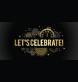 happy new year background with golden fireworks vector image