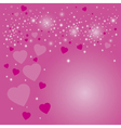 hearts background design vector image