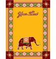 hindu template with elephant vector image