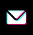 mail icon popular social network style vector image vector image