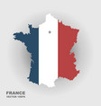 map of france in color of national flag vector image