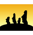 moai statues vector image