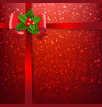 poster with red ribbon vector image vector image