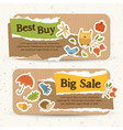 seasonal sale horizontal banners vector image