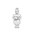 unhappy man suffer from loneliness vector image vector image