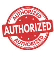 authorized grunge rubber stamp vector image