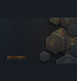 luxury black background with 3d style vector image