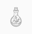 magic crystal bottle witch and symbol vector image vector image