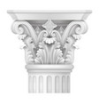 capital of corinthian column vector image