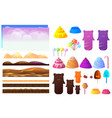 game sweets pieces candyland elements vector image vector image