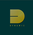 letter d lines style retro design logo template vector image