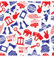 politics red and blue seamless pattern eps10 vector image