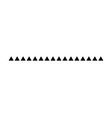 triangle line divider design footer modern border vector image