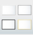 various frame mockup template set vector image