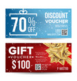 voucher template for banner discount card vector image