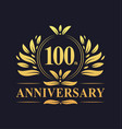 100th anniversary logo 100 years anniversary Vector Image