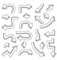 arrows hand drawn sketch vector image