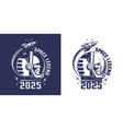 astronaut in helmet logo in retro style vector image vector image