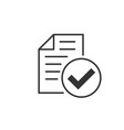 approved document icon in flat style authorize vector image