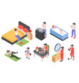 morning routine set vector image vector image