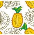 pineapple fruit pattern seamless template vector image vector image