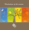 seasons in the tree cover vector image