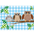 family of owls vector image vector image