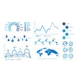 infographics graph charts histogram data graphs vector image vector image