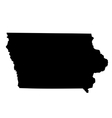 map of the us state iowa vector image vector image