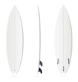 white surfing board template - hybrid vector image