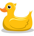 yellow rubber ducky vector image