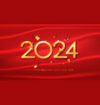 2024 happy new year elegant design red festive vector image vector image