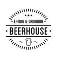 black logo beer house label template vector image