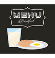 breakfast menu design vector image