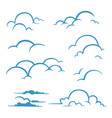 clouds design elements stylized vector image vector image