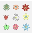 flower icons for pattern vector image