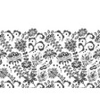 handcrafted motifs - seamless floral border vector image