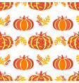 thanksgiving fall fest pumpkin seamless pattern vector image