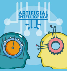 Set of artificial intelligence Royalty Free Vector Image