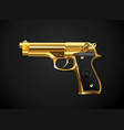 gun gold vector image vector image