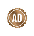 initial letter logo ad template design vector image