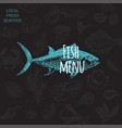 sketch sea food restaurant vector image vector image