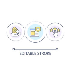 Positive Customer Feedback Loop Concept Icon Vector Image