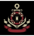 anchor with lifebuoy vector image