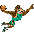 gorilla sports basketball logo mascot vector image