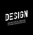 modern style font alphabet letters and numbers vector image