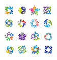 human character for colorful community logo set vector image