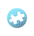 puzzle-globe vector image vector image