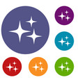 stars icons set vector image